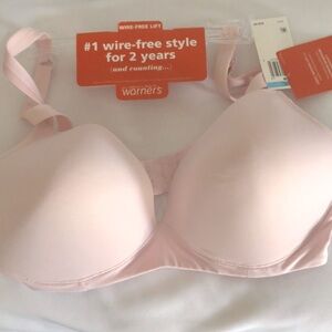 Warner's Soft Pink padded Wire-Free Bra size 38C nwt